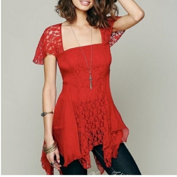 Free People Tops - Free People On a Whim lace top (rare)